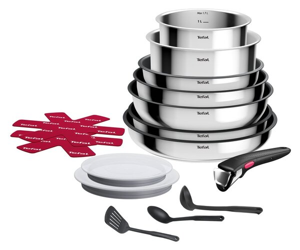 Hliníková sada nádobí 15 ks INGENIO Cook Eat L881SF04 – Tefal