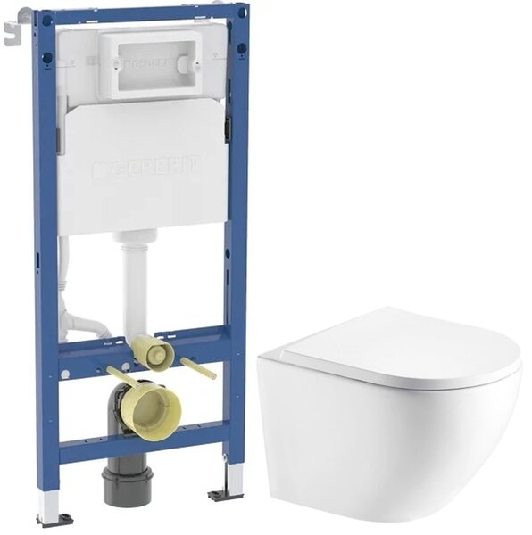 Sada podomítkový WC modul Geberit Duofix 111.170.00.2, WC mísa se sedátkem s pomalým sklápěním Hagser Beno HGR20000042