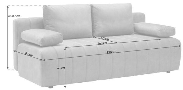 ROZKLÁDACÍ POHOVKA, textil, rezavá Xora - Rozkládací sedačky