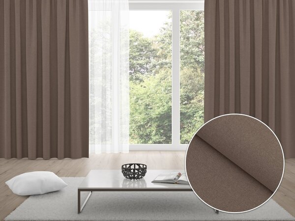 Biante 100% zatemňovací závěs Blackout BKR-504 Hnědý - šířka 140 cm 140x140 cm