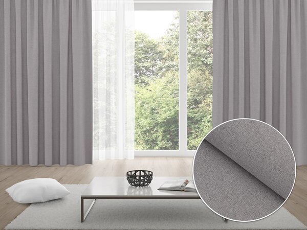 Biante 100% zatemňovací závěs Blackout BKR-503 Šedý režný - šířka 140 cm 140x140 cm