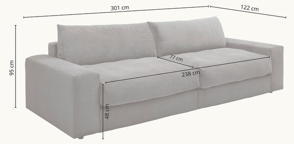 POHOVKA BIG SOFA, textil, antracitová P & B - Pohovky, Online Only