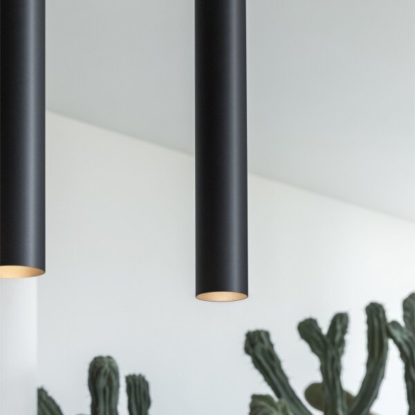 Ideal Lux - LED Lustr na lanku LOOK 1xGU10/7W/230V CRI 90 pr. 6 cm černá