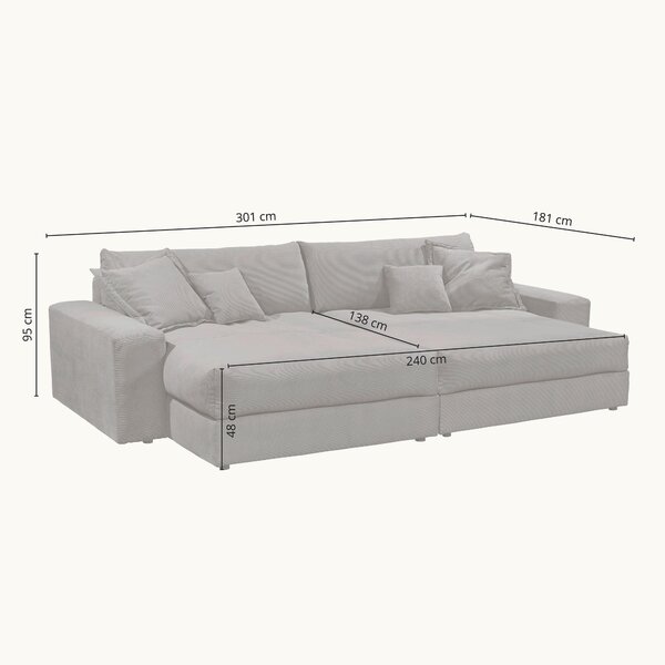 POHOVKA BIG SOFA, textil, zelená P & B - Pohovky, Online Only