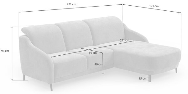 ROHOVÁ SEDAČKA, textil, modrá Sit & More - Sedací soupravy, Online Only