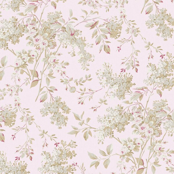 Vliesová tapeta na zeď, růžová, květiny, 125124, Shabby Chic by Rachel Ashwell