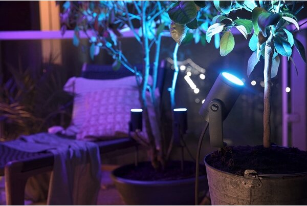 Philips 17428/30/P7 - LED RGB Venkovní bodové svítidlo Hue LILY LED/8W/230V IP65