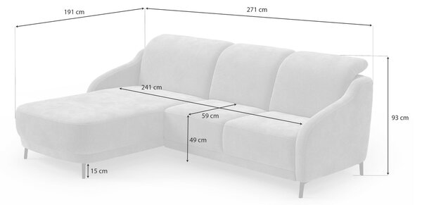 ROHOVÁ SEDAČKA, textil, modrá Sit & More - Sedací soupravy, Online Only