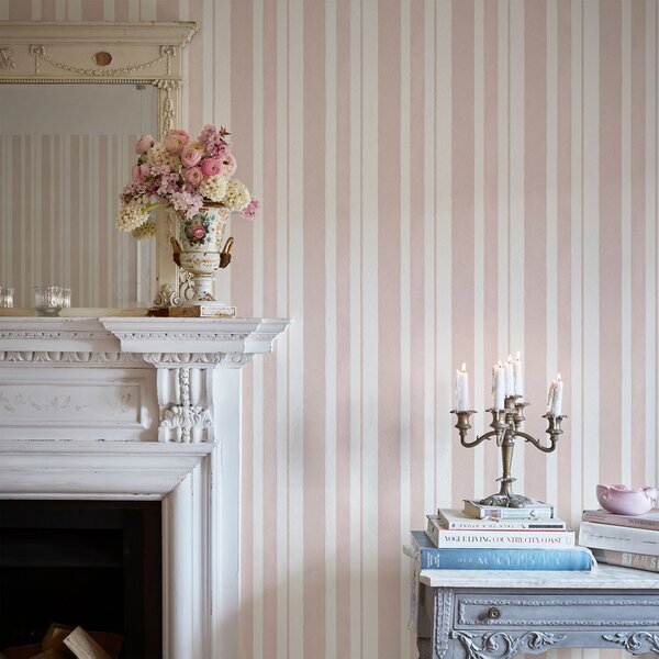 Vliesová tapeta na zeď, růžová, pruhy, 125116, Shabby Chic by Rachel Ashwell