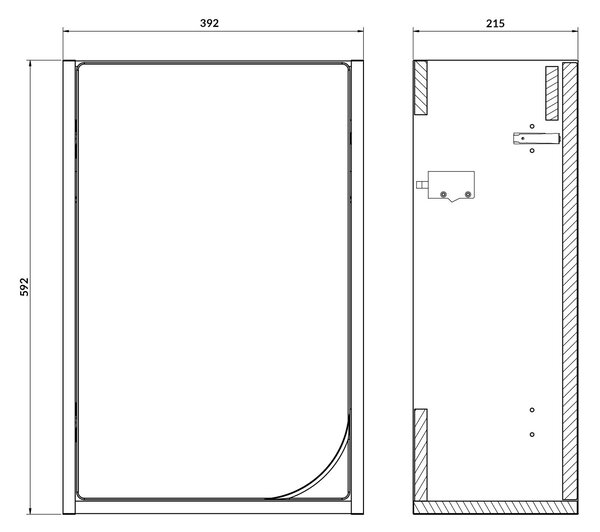 Cersanit Crea II skříňka 39.2x21.5x59.2 cm pod umyvadlo závěsná bílá S1058-019
