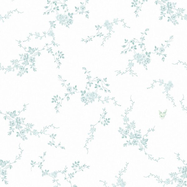 Vliesová tapeta na zeď, modro-zelená, květiny, 125108, Shabby Chic by Rachel Ashwell