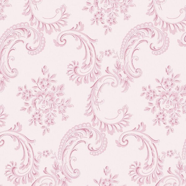 Vliesová tapeta na zeď, růžová, zámecká, ornamenty, 125113, Shabby Chic by Rachel Ashwell