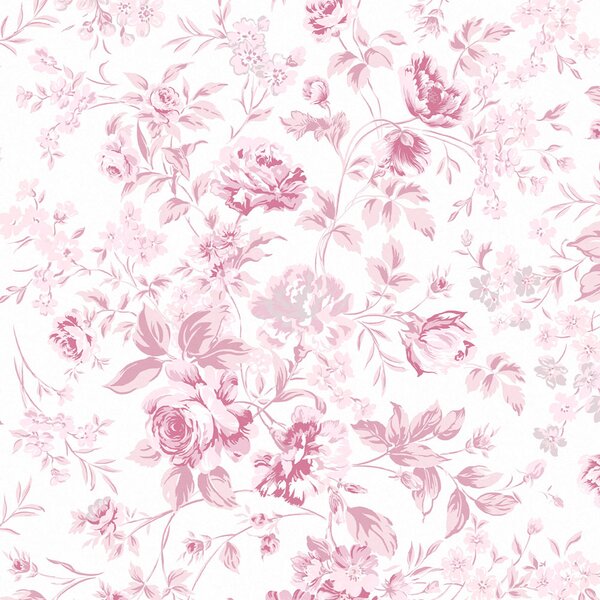Vliesová tapeta na zeď, růžová, květiny, 125110, Shabby Chic by Rachel Ashwell