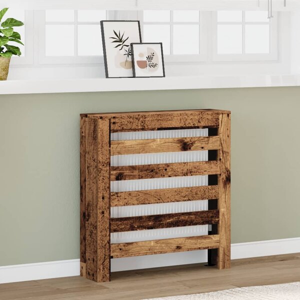 Kryt na radiátor old wood 78 x 20 x 82 cm kompozitní dřevo