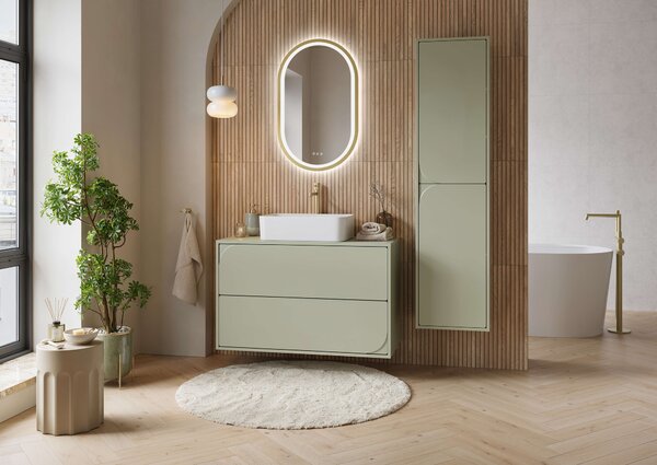 Cersanit Crea II skříňka 59.4x44.7x62.1 cm pod umyvadlo závěsná zelená S1058-030