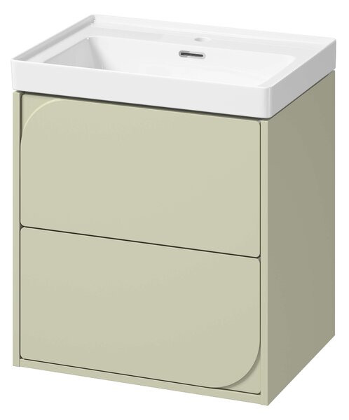 Cersanit Crea II skříňka 59.4x44.7x62.1 cm pod umyvadlo závěsná zelená S1058-030