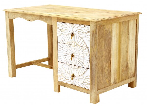 Psací stůl Sita 130x76x70 z indického masivu mango