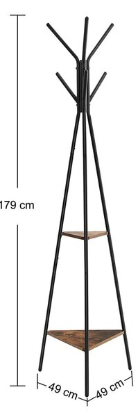 VASAGLE RCR16BX stojan na šaty černý