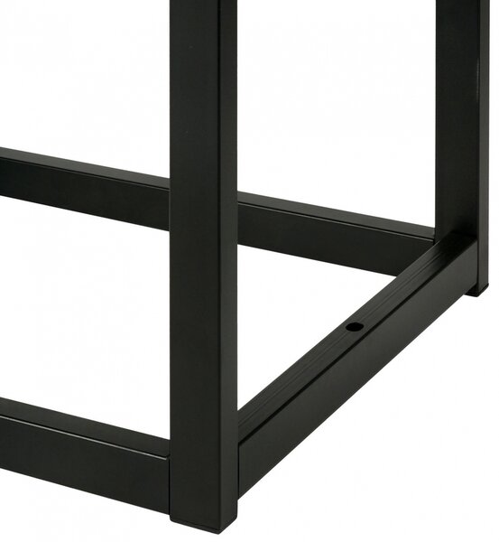 Lavice Polson - samet, černá 150 cm - Krémová