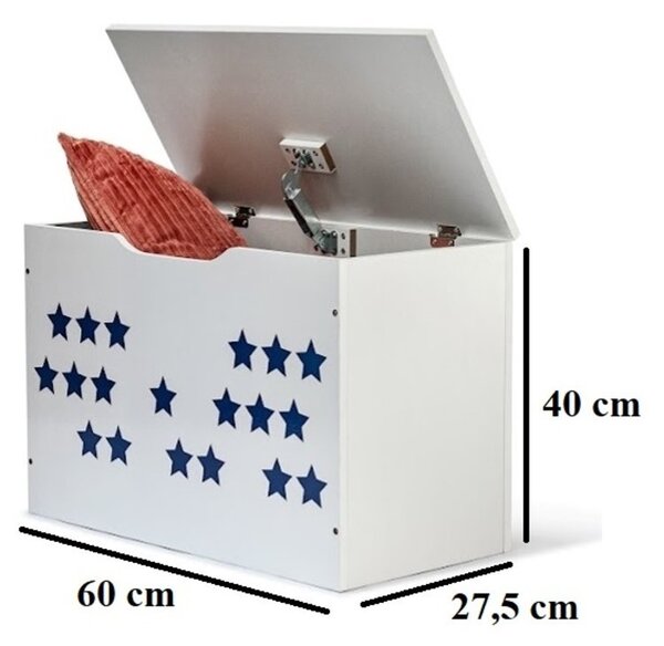 SUPPLIES BOX G323 , dřevěný box na hračky - bílá barva