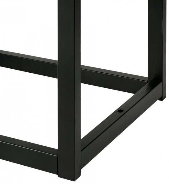 Lavice Polson - samet, černá 150 cm - Modrá