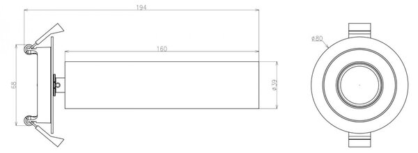 IMPR 565409 Stropní zápustné svítidlo Slim 5W DIM 2700K černé - DEKOLIGHT