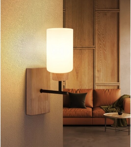 Globo 15977W - Nástěnná lampa ROWENA 1xE27/60W/230V béžová/bílá
