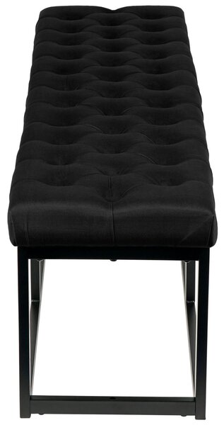 Lavice Polson - samet, černá 150 cm - Černá