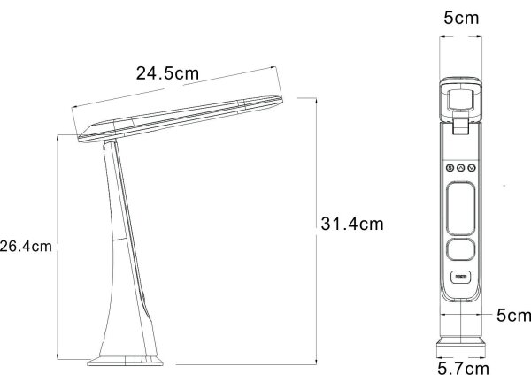 Globo 58476 - LED Stmívatelná dotyková nabíjecí stolní lampa AVERIE LED/2W/5V