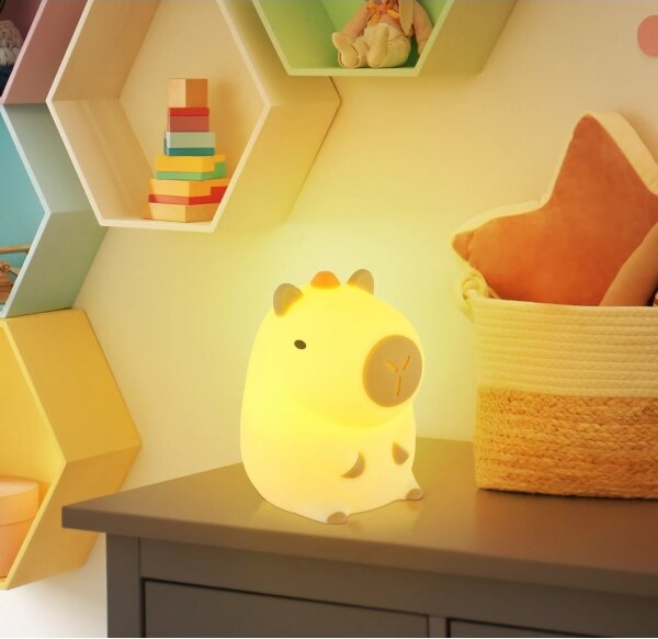 Globo 2874-LED RGBW Stm nab dět noční sv CAPYBARA LED/1,5W/5V 1200 mAh kapybara