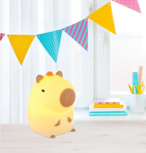 Globo 2874-LED RGBW Stm nab dět noční sv CAPYBARA LED/1,5W/5V 1200 mAh kapybara