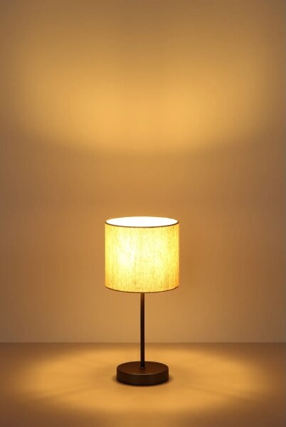 Globo 51540108 - Stolní lampa THEA 1xE27/25W/230V černá/béžová