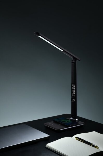 Brilagi-LED Stmívatelná lampa s bezdrátovým nabíjením REGINA LED/8,5W/230V černá