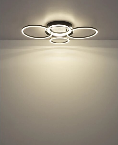 Globo 48477-40C - LED Stropní svítidlo ALVIS LED/40W/230V 4000K 72x52 cm černá