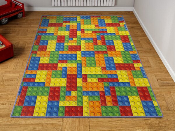 Kobercový ráj Dětský kusový koberec Kostky Lego Rozměr: 100x150 cm