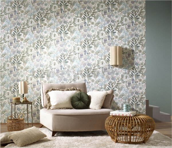 Vliesové tapety na zeď Secret Garden 10506-24, rozměr 10,05 m x 0,53 m, stylizované listy zelené, Erismann