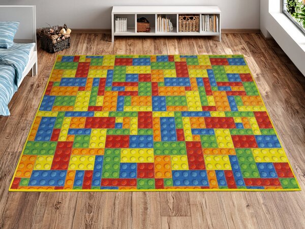 Kobercový ráj Dětský kusový koberec Kostky Lego Rozměr: 100x150 cm