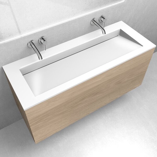 Oltens Stila umyvadlo 120x45 cm obdélníkový nábytkový bílá lesk 40204000