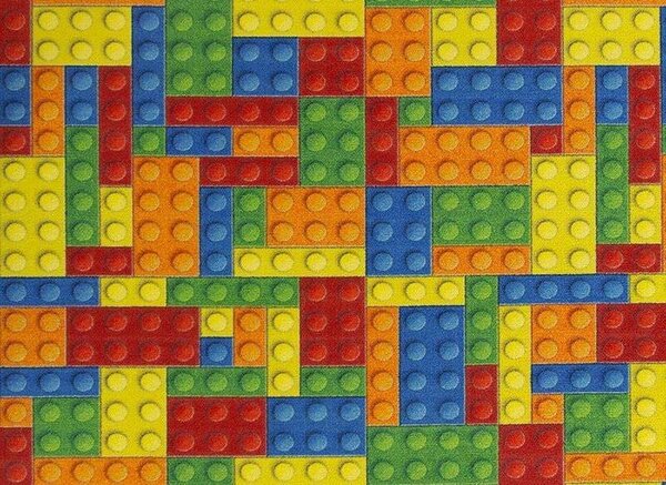Kobercový ráj Dětský kusový koberec Kostky Lego Rozměr: 100x150 cm