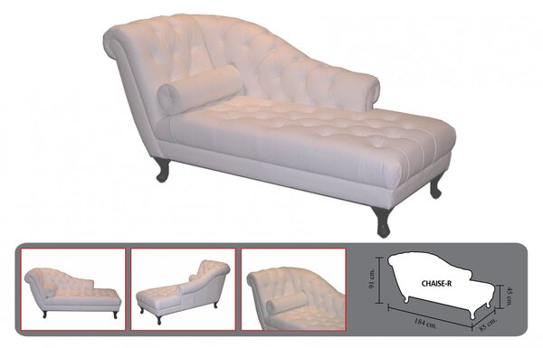 Lenoška Chesterfield Delano z pravé hovězí kůže Brown