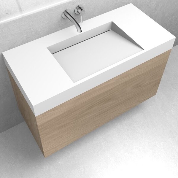 Oltens Stila umyvadlo 100x45 cm obdélníkový klasický bílá matný 40003900