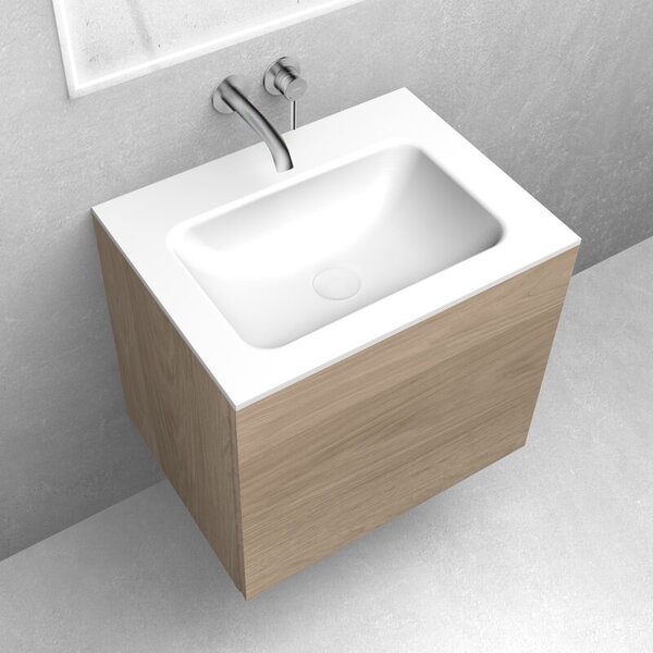 Oltens Kalla umyvadlo 60.2x46 cm obdélníkový nábytkový bílá lesk 40207000