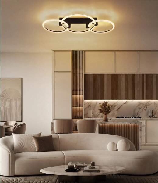 Globo 48050D2S - LED Stropní svítidlo FLETCHER LED/40W/230V 3000K 76x38 cm černá