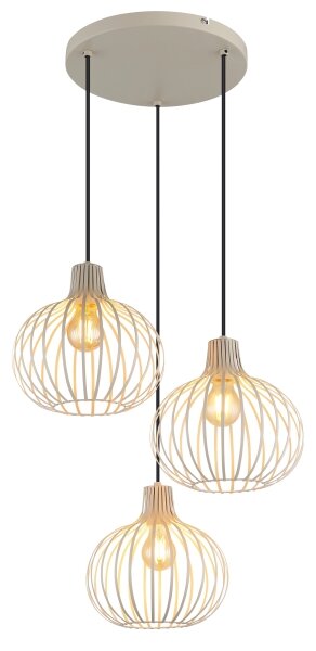 Globo 33379319 - Lustr na lanku MATEO 3xE27/40W/230V béžová
