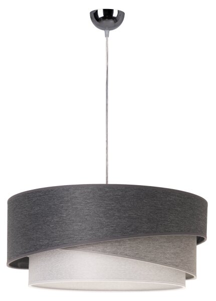 Duolla - Lustr na lanku KOBO 1xE27/15W/230V pr. 45 cm antracit/šedá/bílá