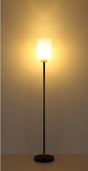 Globo 15977S - Stojací lampa ROWENA 1xE27/60W/230V černá/bílá