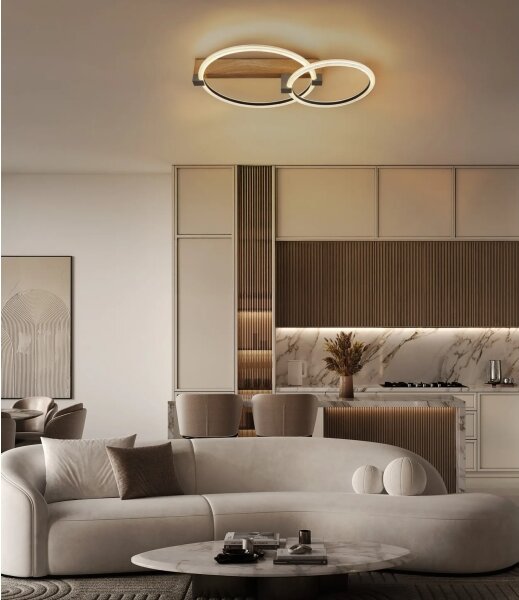 Globo 48050D1 - LED Stropní svítidlo FLETCHER LED/24W/230V 3000K 58x40 cm béžová