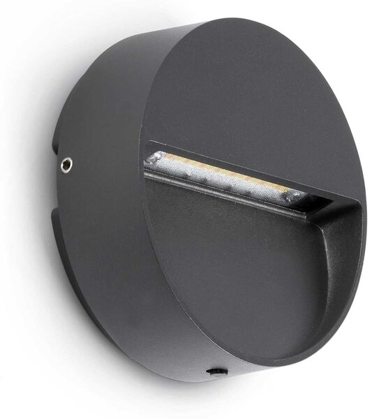 Faro Dune LED kruhové nástěnné venkovní svítidlo IP65 Šedá