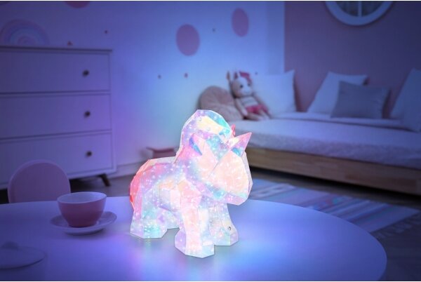 Globo 28088N - LED Stm nab stolní dekorace BRONDAR LED/4W/5V 1800 mAh jednorožec