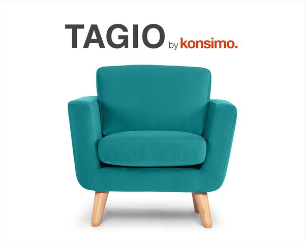 KONSIMO Křeslo TAGIO tyrkysové